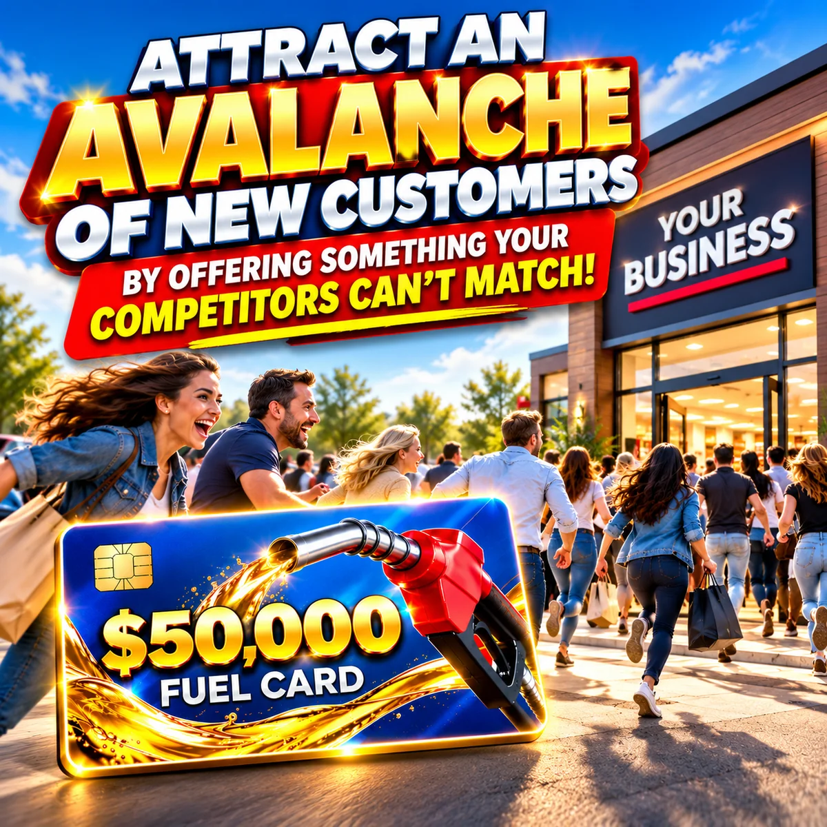 Attract an avalanche of new customers with a $50,000 fuel-card promotion