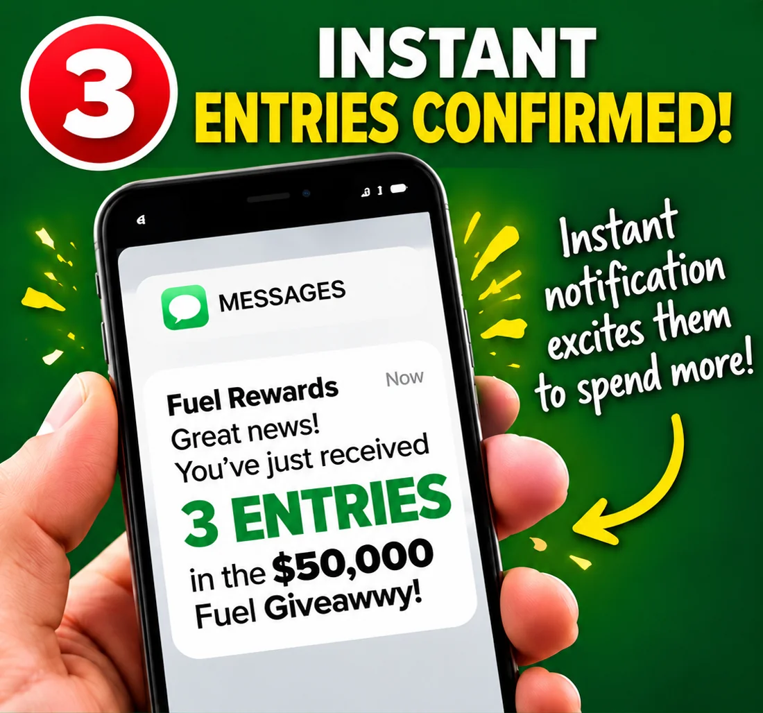 Step 3: Entries are instantly confirmed